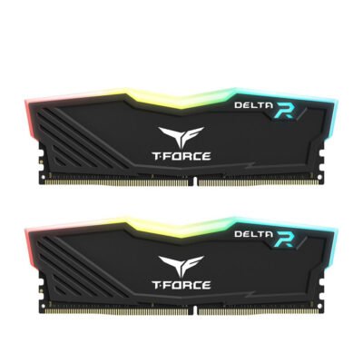 TeamGroup T-Force DELTA RGB 16GB (2x8GB) DDR4 3600MHz CL18 Memory Kit – Black