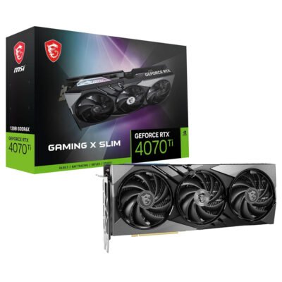 MSI GeForce RTX 4070Ti Gaming X Slim 12GB GDDR6X Graphic Card – Black