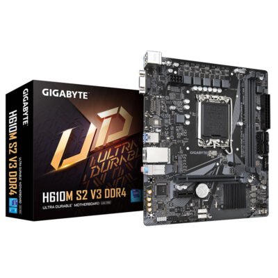 GIGABYTE H610M S2 V3 DDR4 (rev. 1.0) Micro-ATX Motherboard – Black