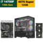 Gaming PC i7-14700F, Gigabyte Z790 UD AC MB, 32GB DDR5 RAM, 1TB NVMe SSD Gen4, GeForce RTX 4070 Super 12GB VGA, L240mM Liquid Cooler, 750 Watt Gold PSU, Twisted Minds Phantek-07 Mid Tower Case Black, Win 11 Pro License