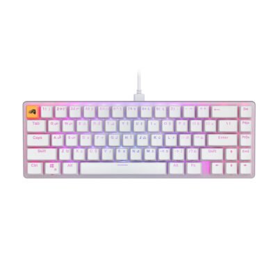 Glorious GMMK2 Compact 65% Modular Mechanical Gaming Keyboard (Arabic) Pre-Built Edition – White