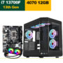 Customised Gaming PC i7-13700F, Asrock B760M-HDV MB, 32GB DDR5 RAM, 1TB NVMe Gen-4 SSD, Zotac RTX 4070 12GB VGA, Gpro 240 RGB Liquid Cooler, 800 Watt PSU, Gameon Mid Tower Case 3Fan RGB, Win 11 Pro License