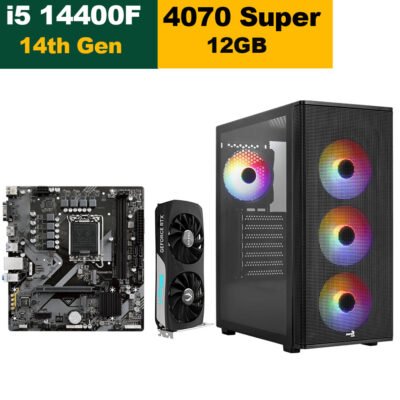 Gaming PC i5-14400F, B760M DDR4 Motherboard, 32GB