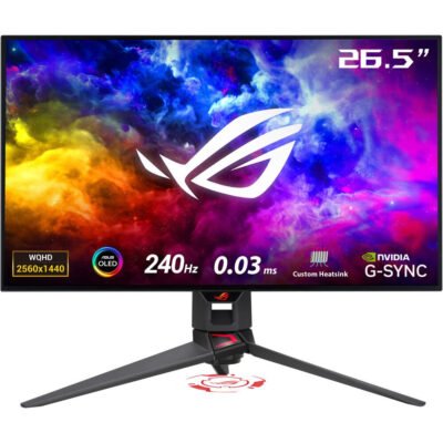 ASUS ROG Swift (PG27AQDM) 2k, 240Hz, 0.03ms, OLED Gaming Monitor 26.5imch