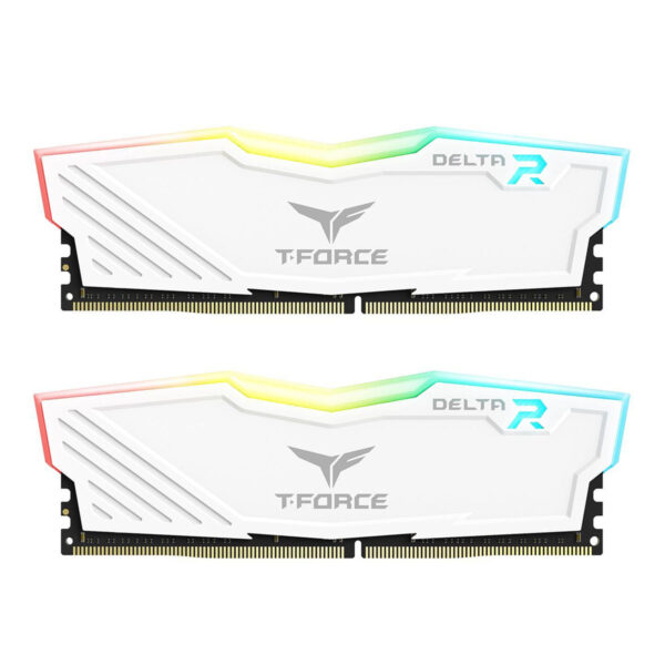 TeamGroup T-Force DELTA RGB 32GB (2x16GB) DDR4 3600MHz CL18 Memory Kit - White