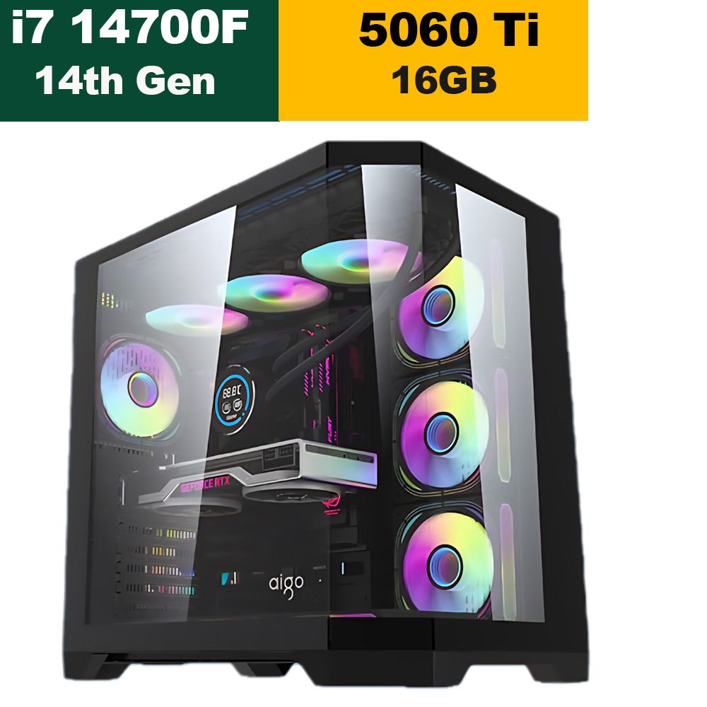 Gaming PC i7-14700F CPU, RTX 5060 Ti 16GB, RAM 32GB DDR5
