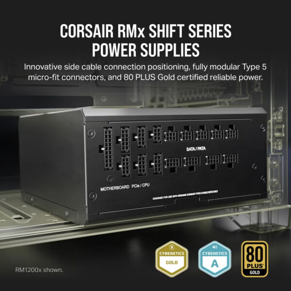 Corsair RM1000x SHIFT 80 PLUS Gold Fully Modular ATX Power Supply - Black - Image 3