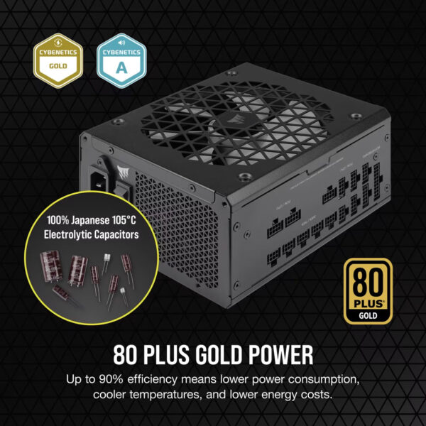 Corsair RM1000x SHIFT 80 PLUS Gold Fully Modular ATX Power Supply - Black - Image 5
