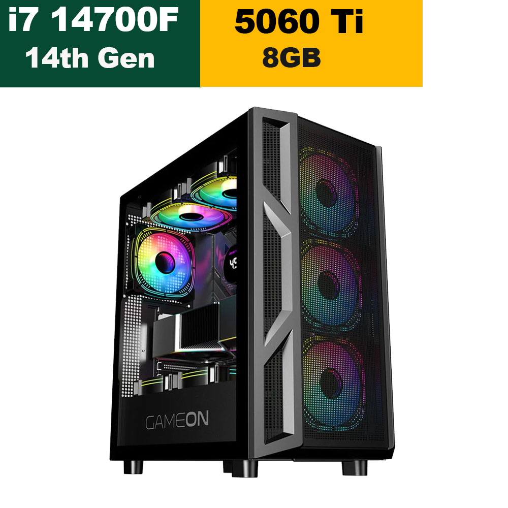 Gaming PC, i7-14700F, RTX 5060 Ti 8GB 32GB...