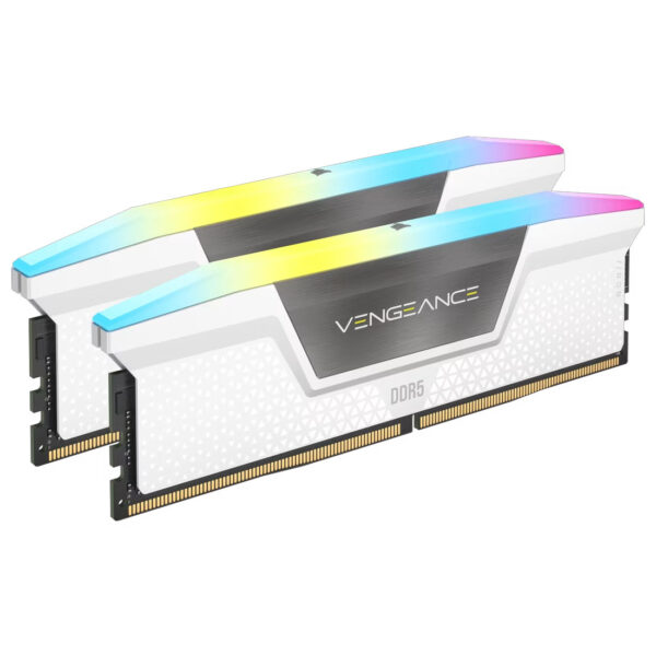 Corsair VENGEANCE® RGB 32GB (2x16GB) DDR5 DRAM 5200MT/s CL40 Memory Kit - White - Image 2